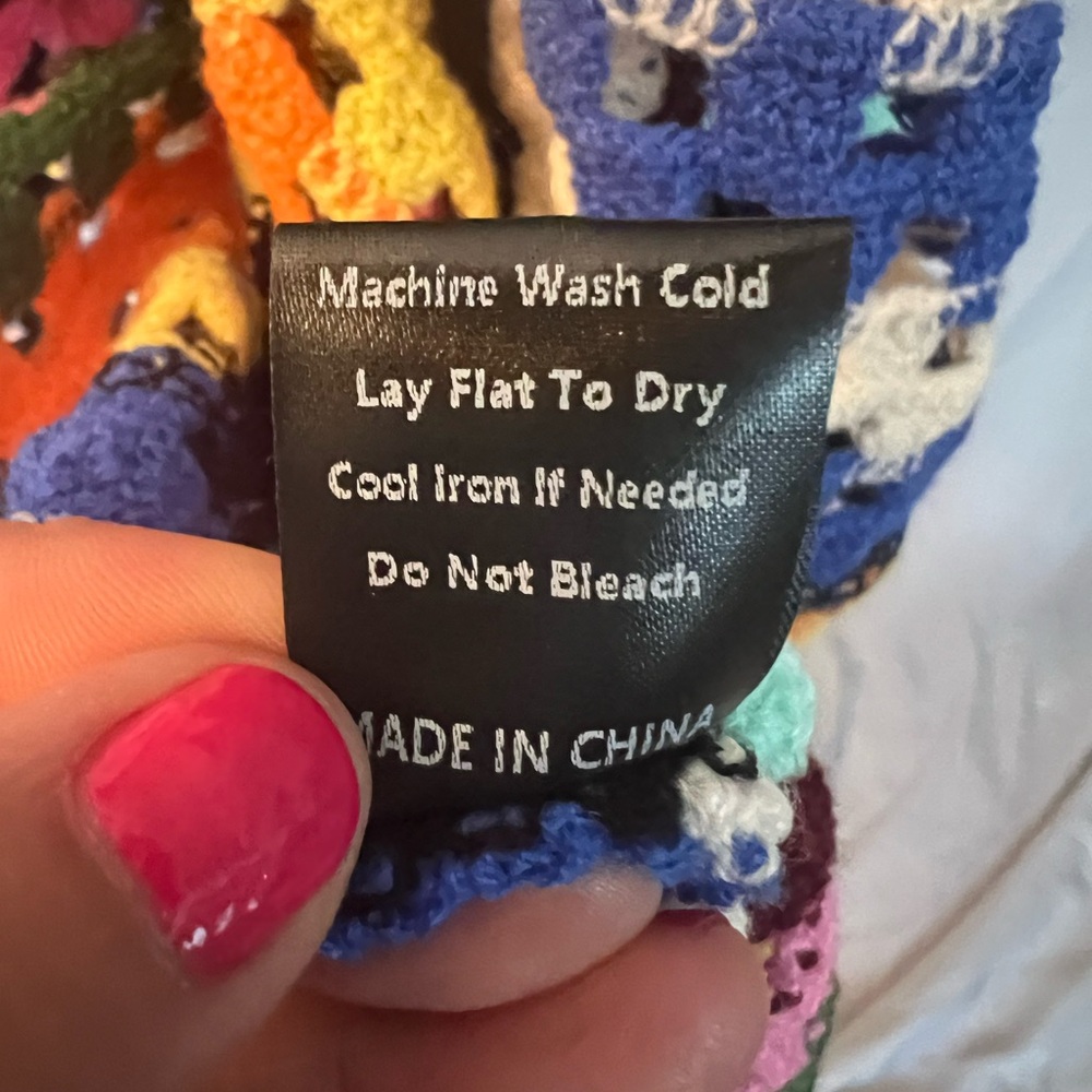 Nwot Pol Multicolor Patchwork Cardigan - image 6